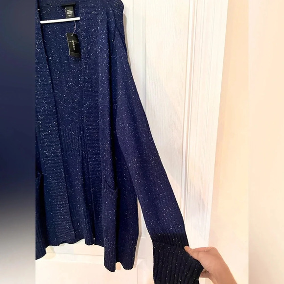 FINAL PRICE NWT Lane Bryant Navy Confetti Sweater Vest - Picture 3 of 9